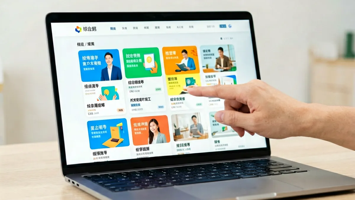 我爱搞门户首页全景展示，多个搞法卡片排列在屏幕上，用户手指点击最热门的玩法入口